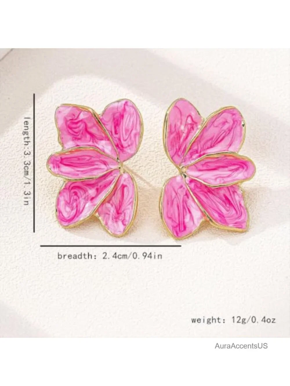 Flower Dangle Earrings Women Irregular Petal Statement Jewelry Christmas Gift